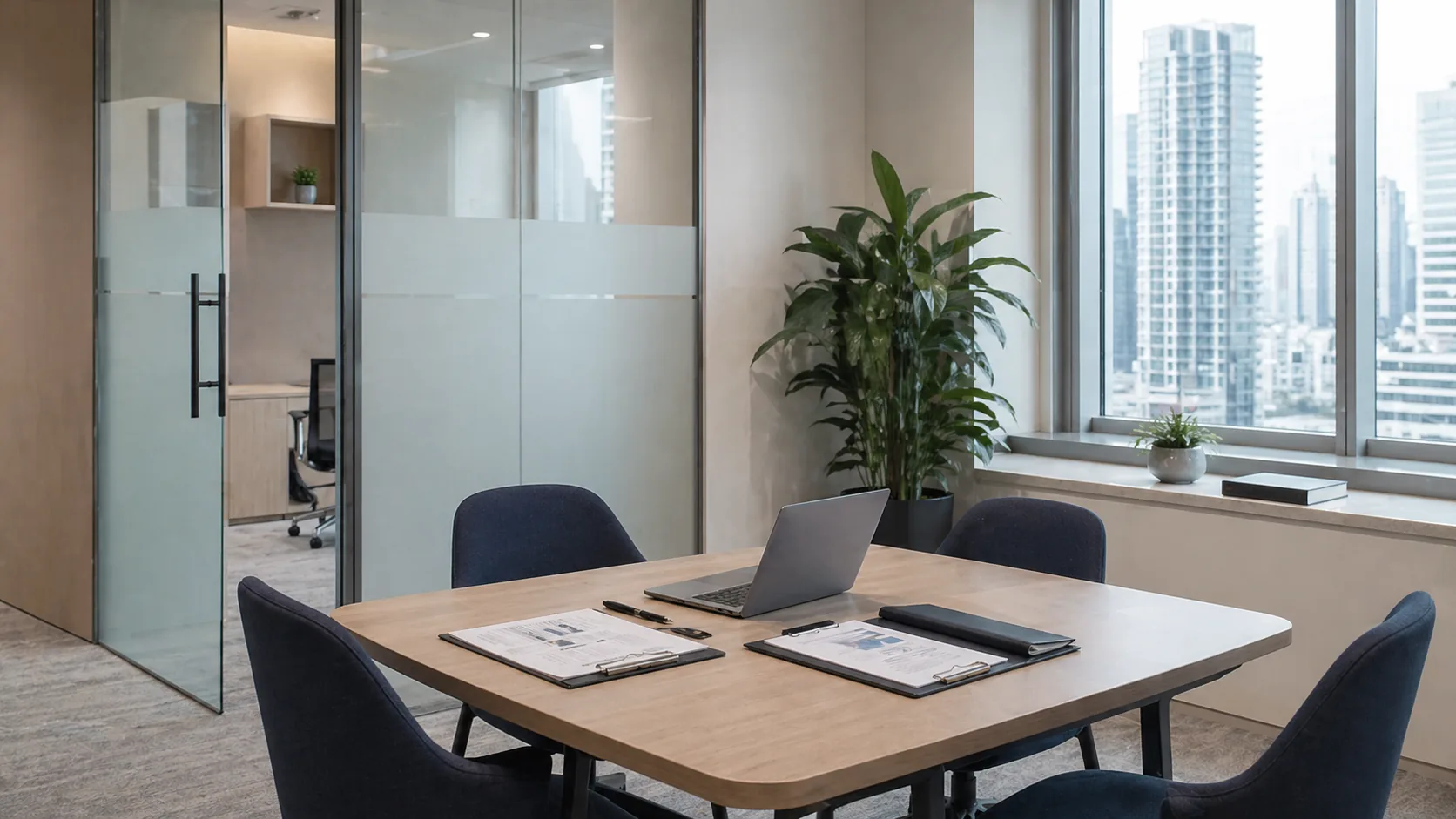 ProSec consultation table with Singapore compliance files